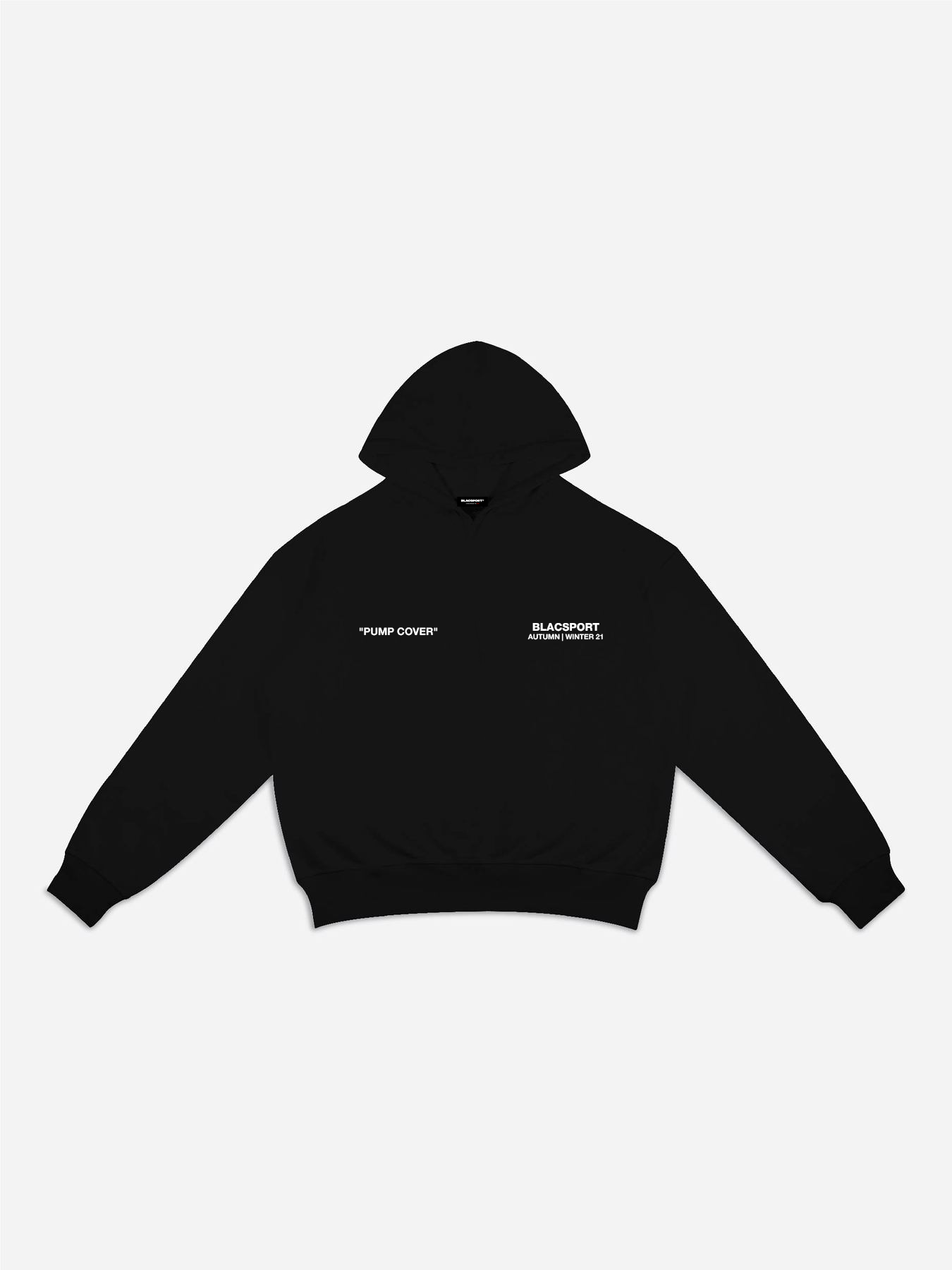 Heavyweight "𝔭𝔲𝔪𝔭 𝔠𝔬𝔳𝔢𝔯" Hoodie - BLACK